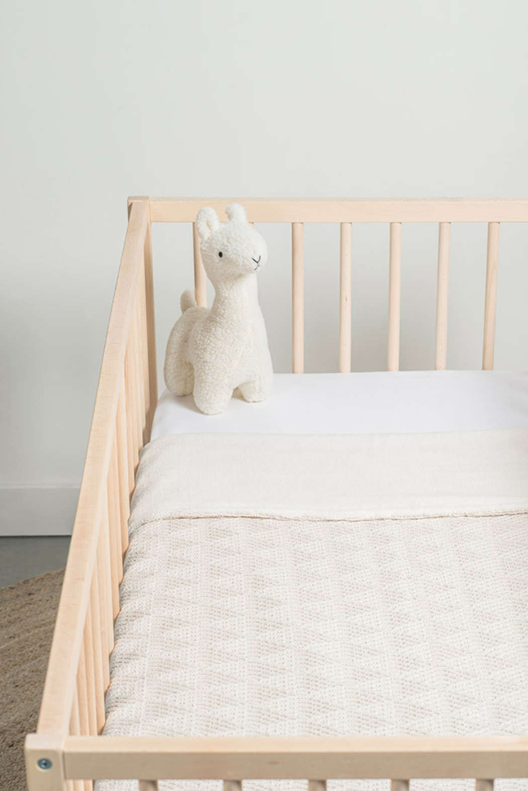 Deken 75x100cm River knit cream white 4