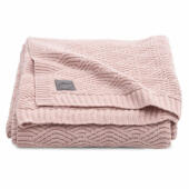 Deken 75x100cm River knit pale pink