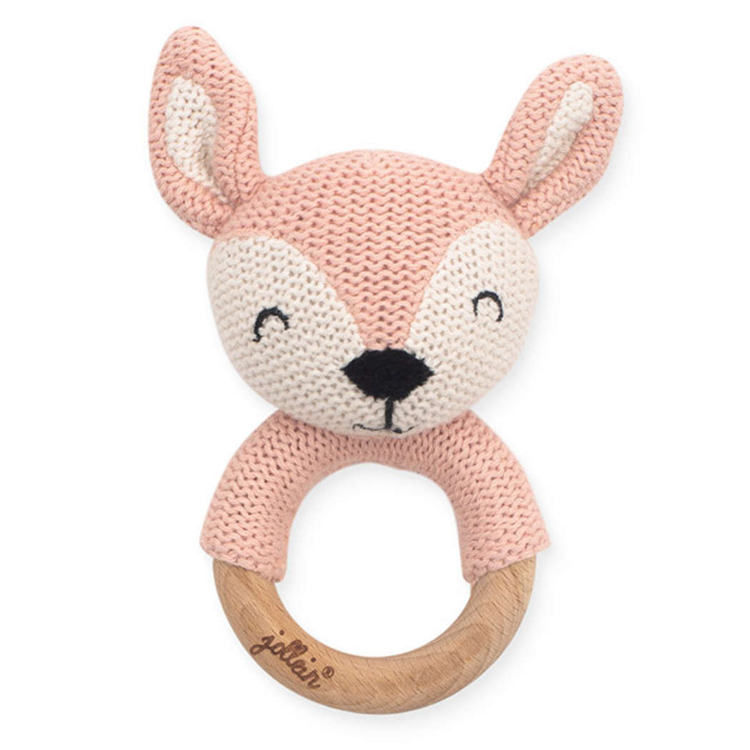 Bijtring Ø 7cm Deer pale pink
