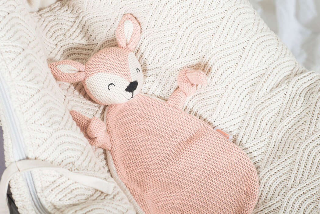 Knuffeldoekje Deer pale pink 3