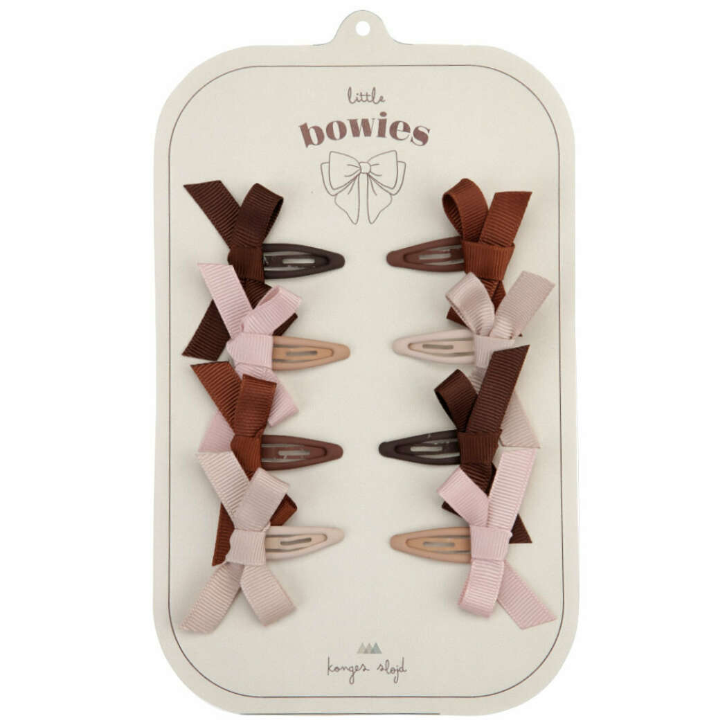 KS2486 8 PACK HAIR CLIPS BOW BLUSH Extra 0