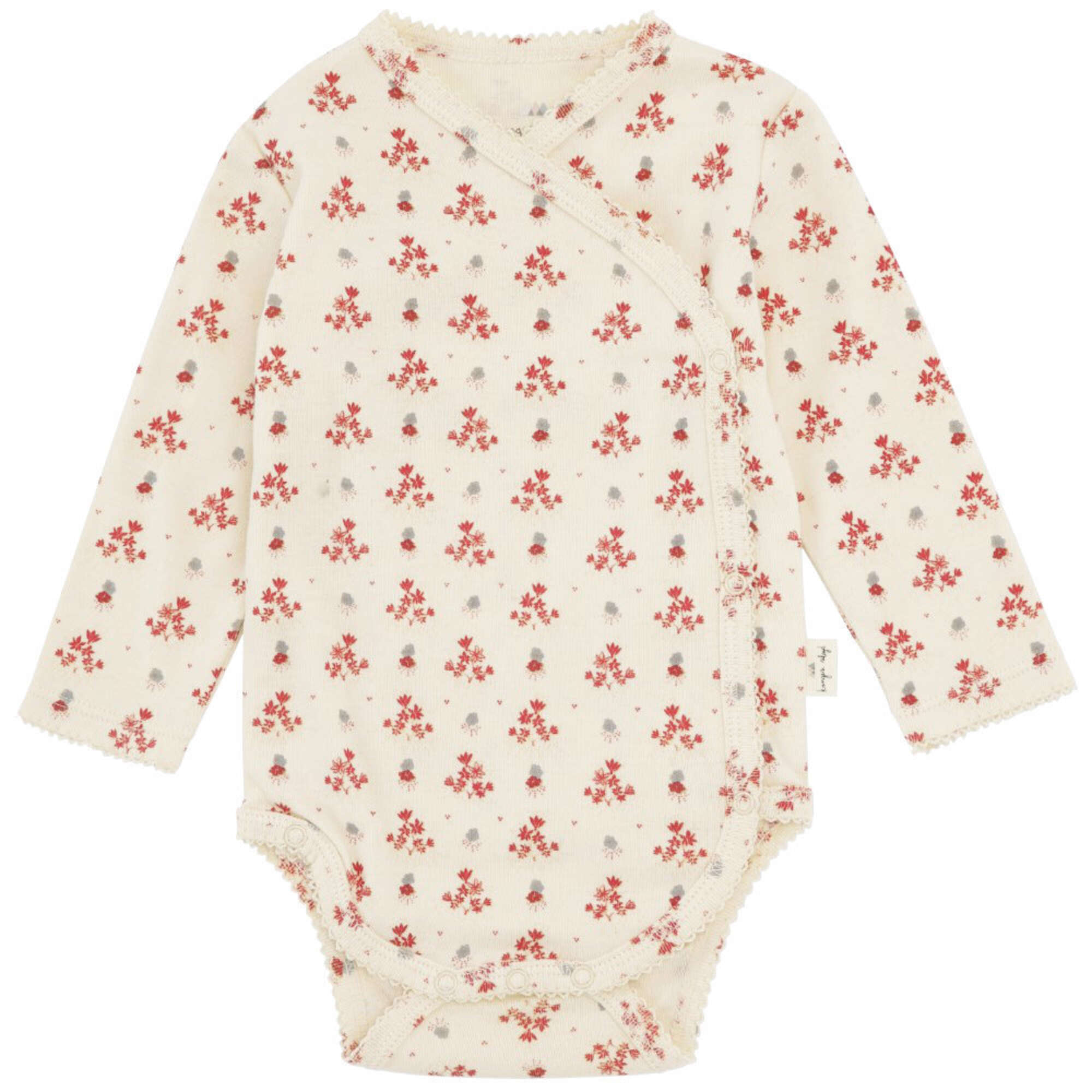 Konges Sl jd Romper Vintage Floral Red Basic Baby LS Body