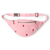 Studio noos teddy mini fanny pack light pink hearts voor kinderen geborduurde hartjes